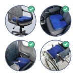 casimum® orthopädisches Sitzkissen aus Memory Schaum für Bürostuhl, Auto und Rollstuhl.